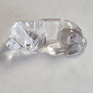 Princess House Pets 24% Lead Crystal Clear Glass Dog Figurine Paperweight German